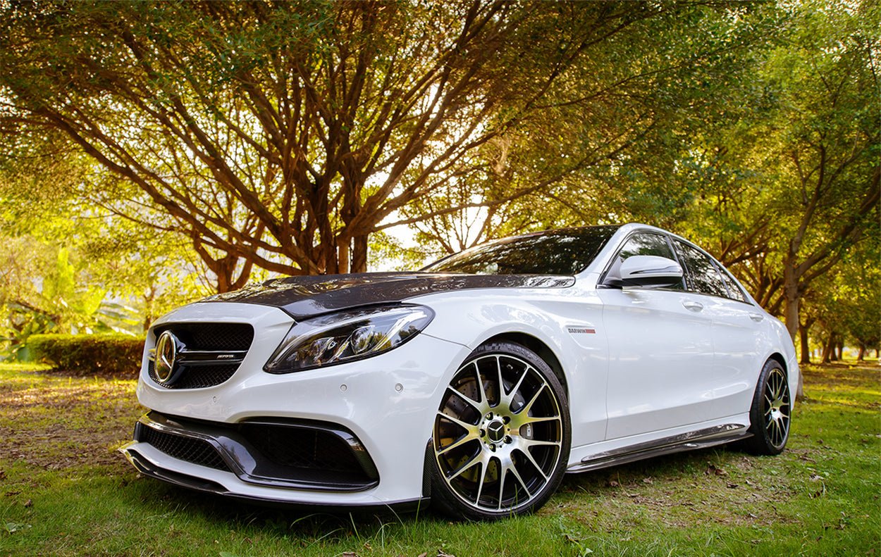 2015 - 2021 Mercedes Benz W205 C63/S AMG Sedan Carbon Fiber Side Skirts Extension