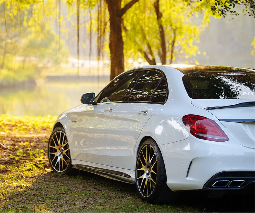 2015 - 2021 Mercedes Benz W205 C63/S AMG Sedan Carbon Fiber Side Skirts Extension