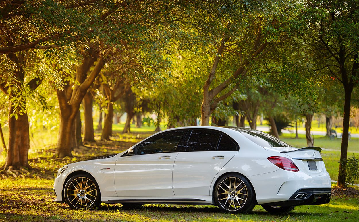2015 - 2021 Mercedes Benz W205 C63/S AMG Sedan Carbon Fiber Side Skirts Extension