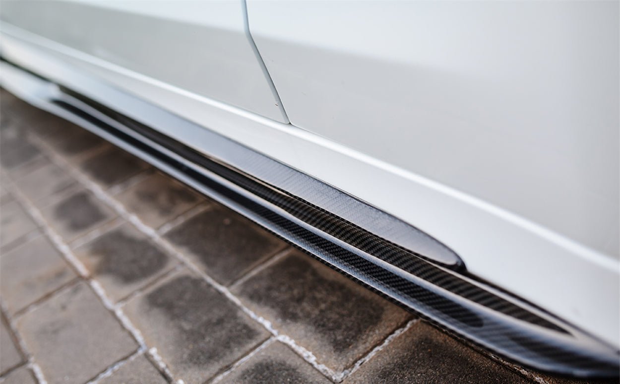 2015 - 2021 Mercedes Benz W205 C63/S AMG Sedan Carbon Fiber Side Skirts Extension