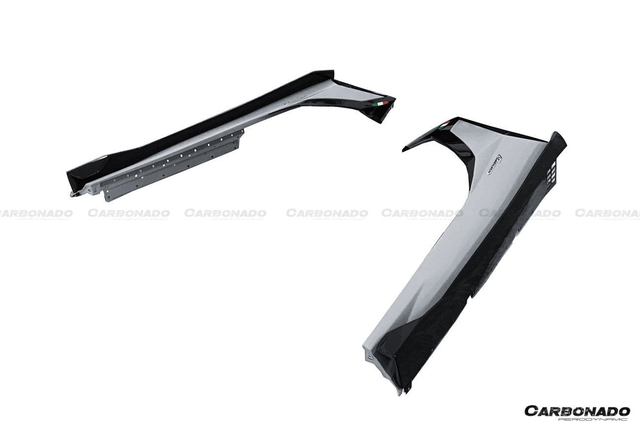 2011-2021 Lamborghini Aventador SVJ Style Dry Carbon Fiber Side Skirts