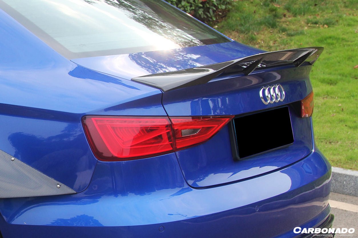 2013 - 2020 Audi S3/ A3 /RS3 Sedan RT Style Carbon Fiber Trunk Spoiler