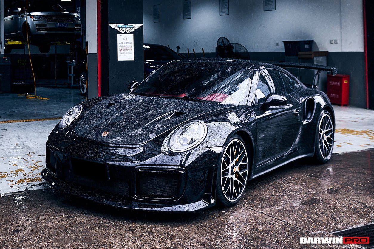2013 - 2019 Porsche 911 991 Turbo S GT2RS Style Partial Carbon Fiber Front Bumper and Fender