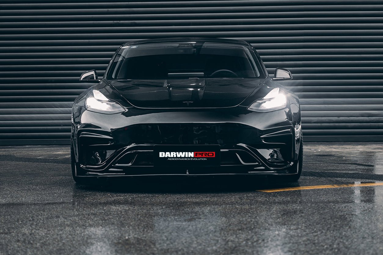 2017 - 2023 Tesla Model 3 IMP Performance Partial Carbon Fiber Front Bumper