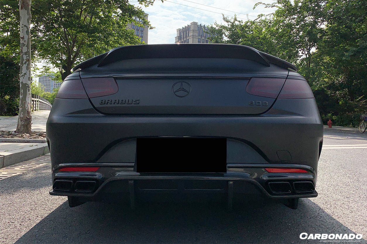 2014 - 2021 Mercedes Benz S Class C217 Coupe RT Style Carbon Fiber Trunk Spoiler