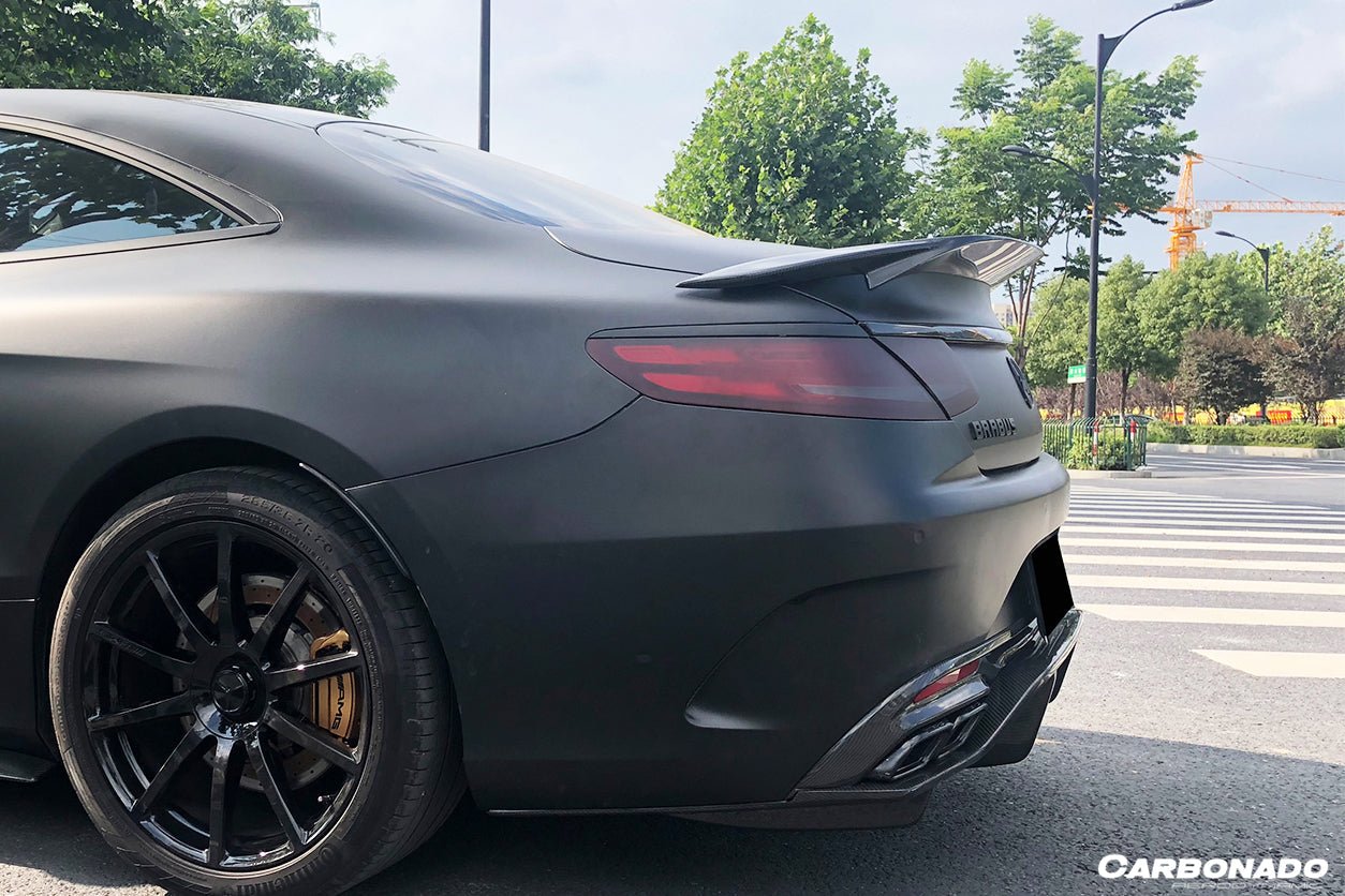 2014 - 2021 Mercedes Benz S Class C217 Coupe RT Style Carbon Fiber Trunk Spoiler