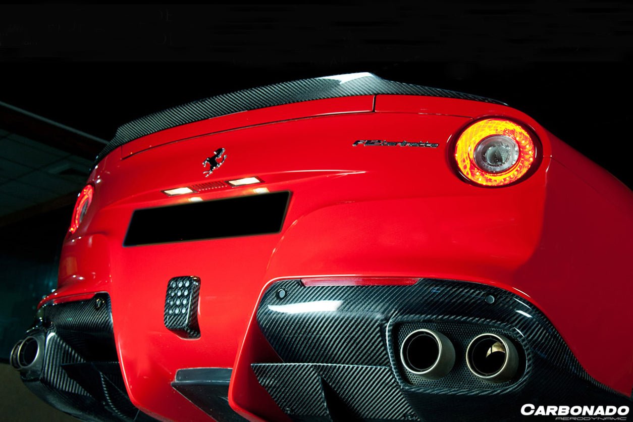 2012 - 2017 Ferrari F12 Berlinetta RS Style Carbon Fiber Trunk Spoiler