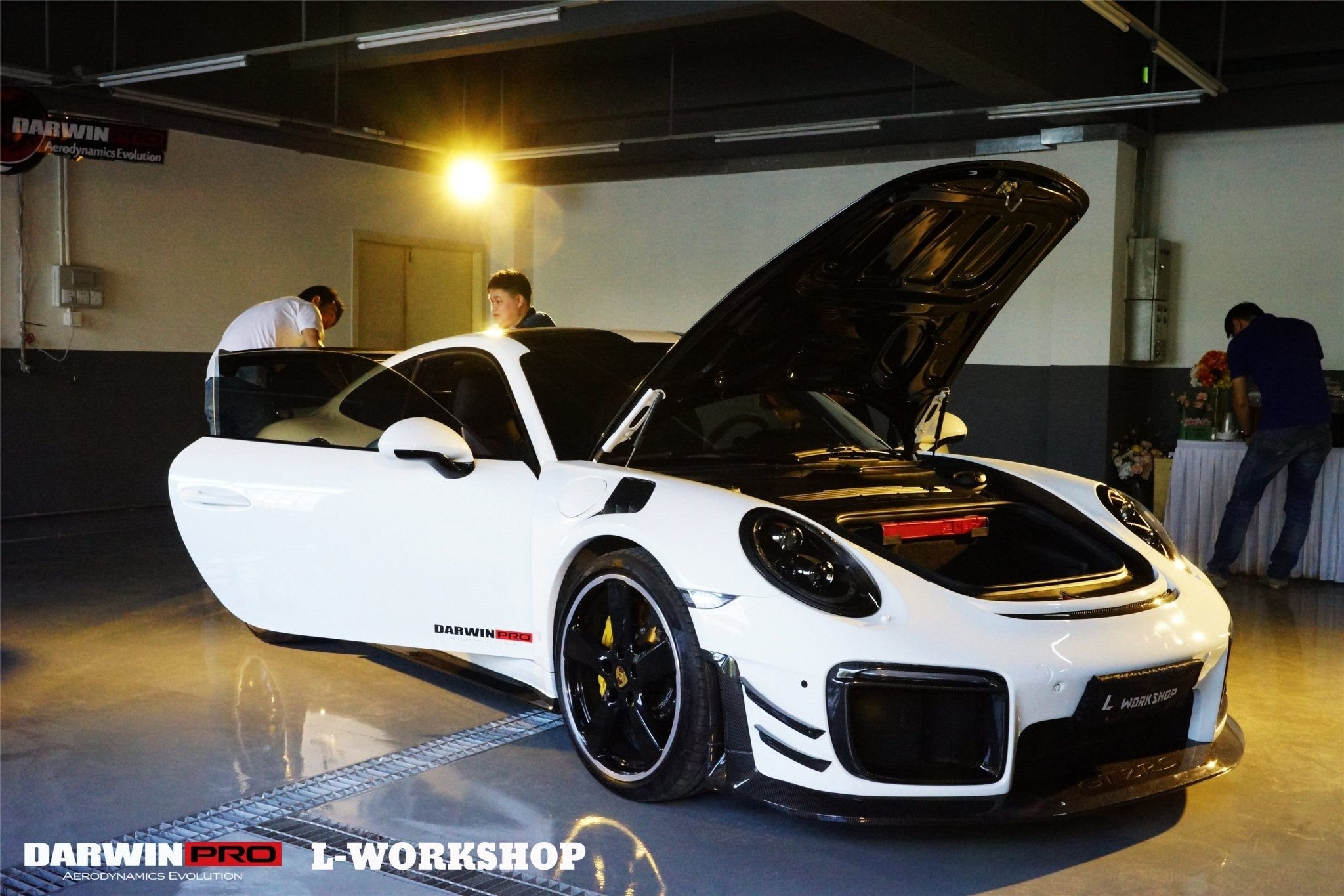 2013 - 2019 Porsche 911 991 Turbo S GT2RS Style Partial Carbon Fiber Front Bumper and Fender