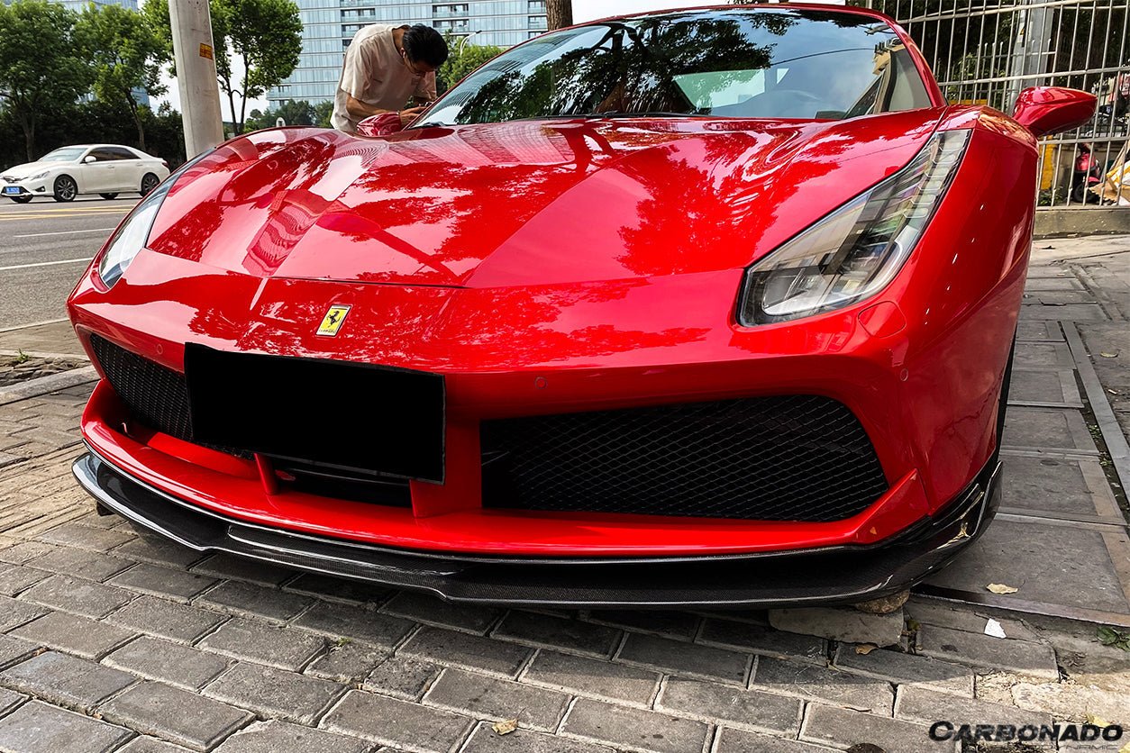 2015 - 2020 Ferrari 488 GTB RS Style Carbon Fiber Front Lip