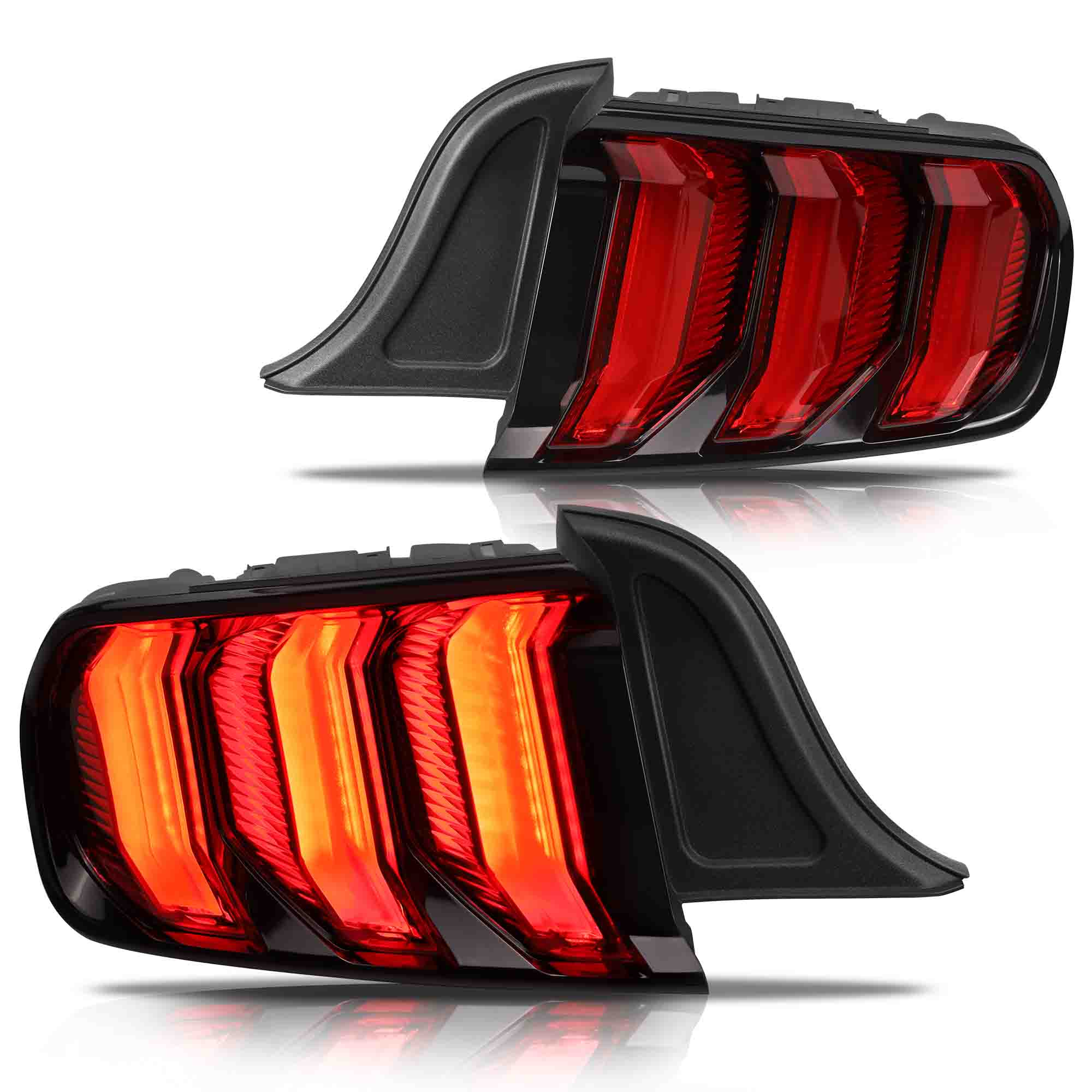 Ford Mustang USA Specs W/ Red Turn Signal LED Taillights 2015 - 2023