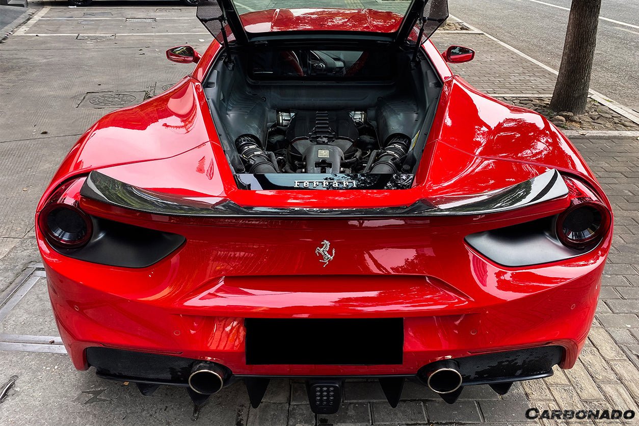 2015 - 2020 Ferrari 488 GTB VRS Style Carbon Fiber Trunk Spoiler