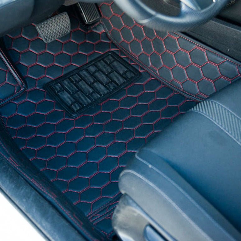 2015 - 2025 Dodge Charger Honeycomb Leather Floor Mat