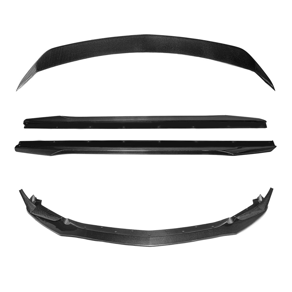 Cadillac CT5 CT5-V Blackwing Style Carbon Fiber Full Aero Kit Front Lip Side Skirts Spoiler 2020-2024
