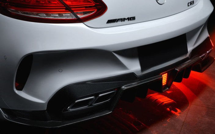 2015 - 2018 Mercedes Benz C-Class Coupe IMP Performance Partial Carbon Fiber Rear Bumper