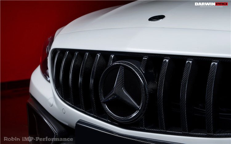 2015 - 2018 Mercedes Benz W205 C63 & C63S AMG Coupe IMP Carbon Fiber Grille LOGO Cover