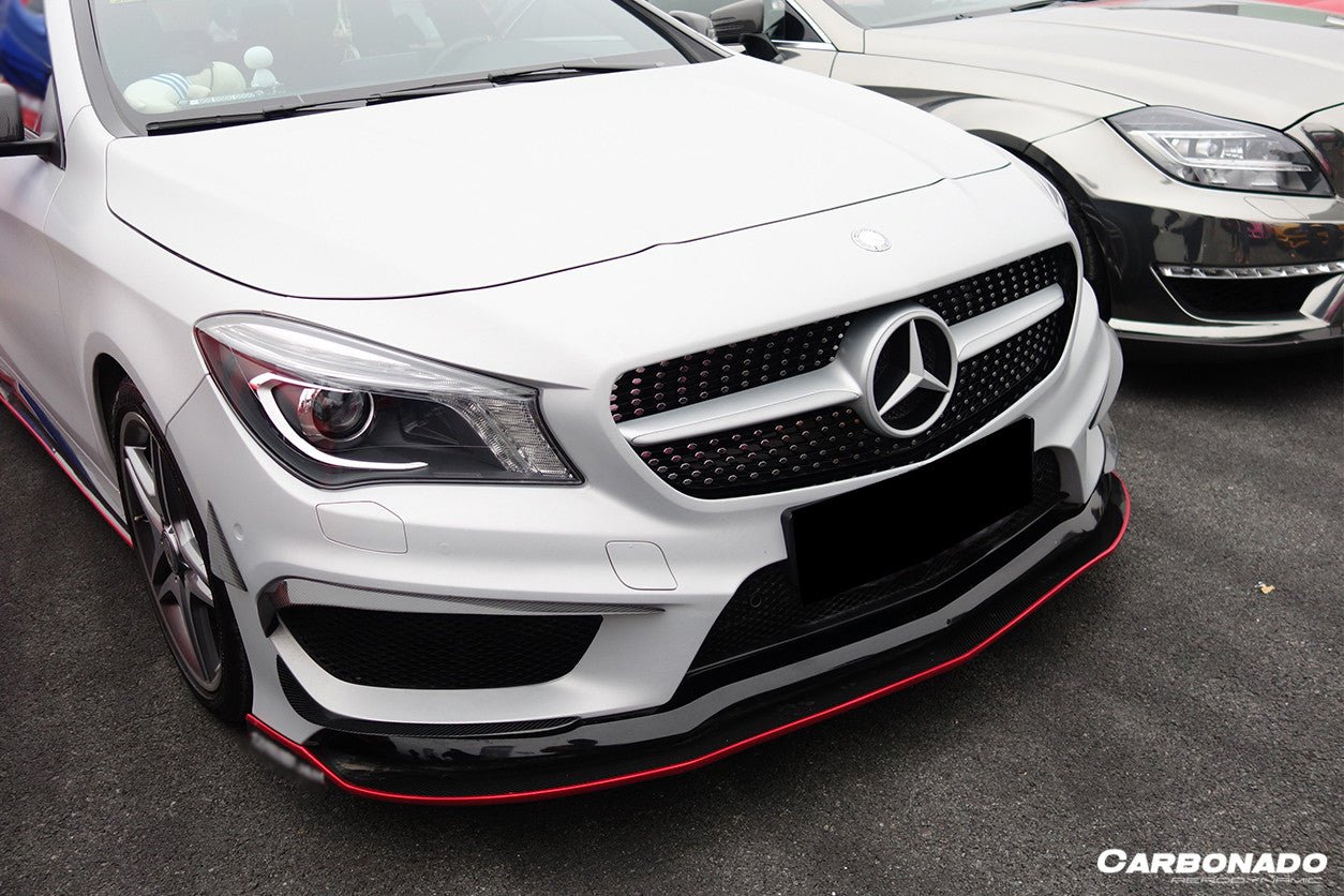 2013 - 2016 Mercedes Benz W117 CLA Sport / CLA45 AMG RZS Style Front Canards