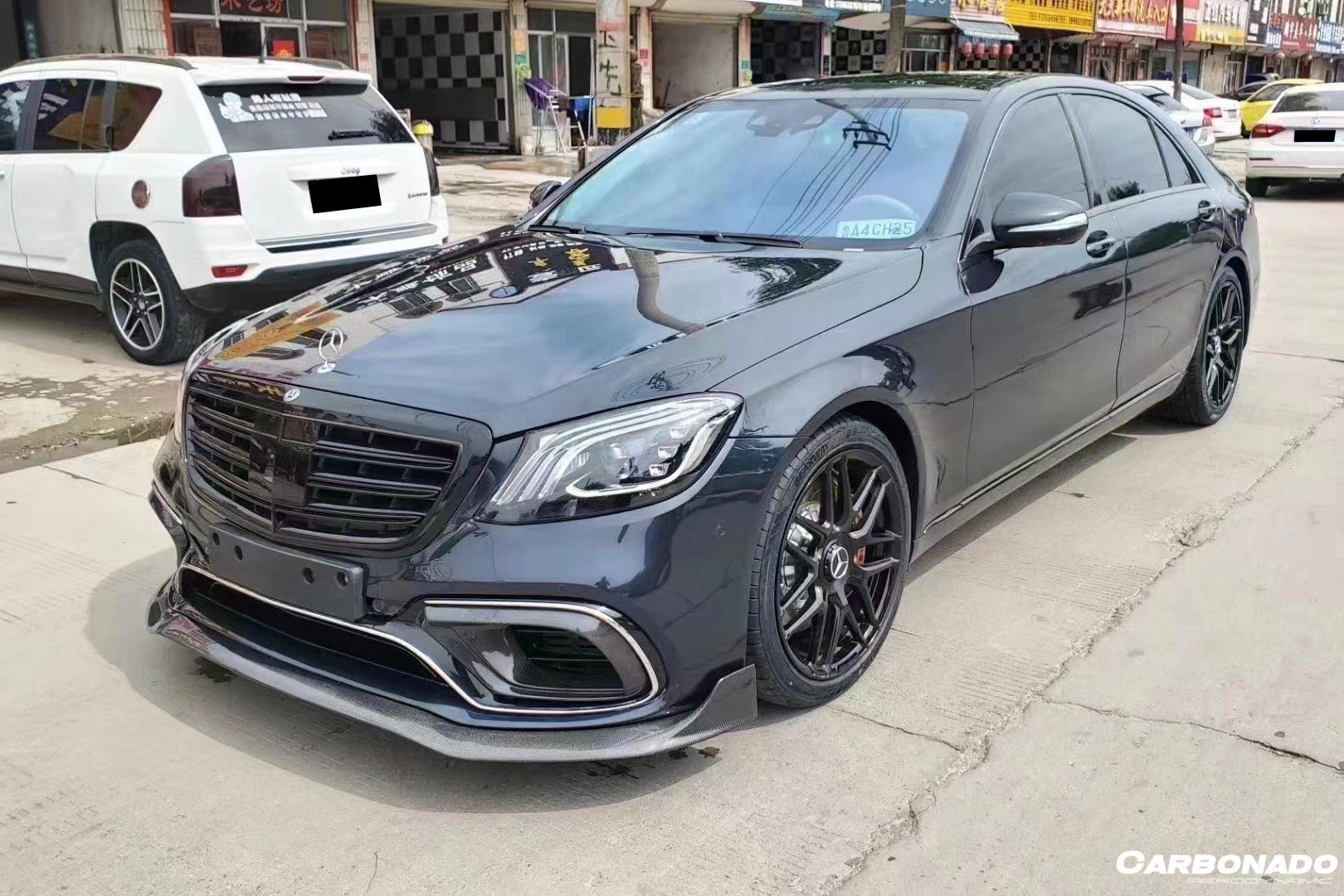 2017 - 2020 Mercedes Benz S63 W222 Sedan BRS Style Front Lip