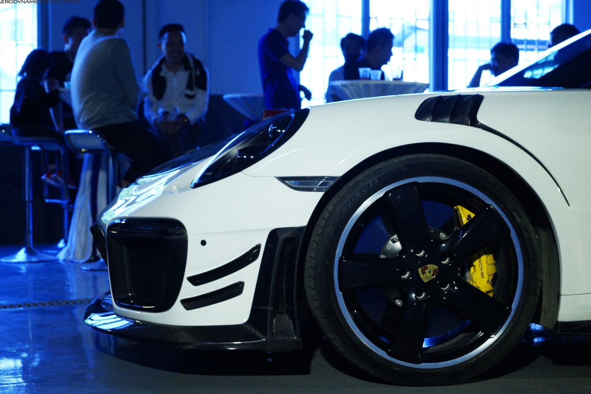 2013 - 2019 Porsche 911 991 Turbo S GT2RS Style Partial Carbon Fiber Front Bumper and Fender