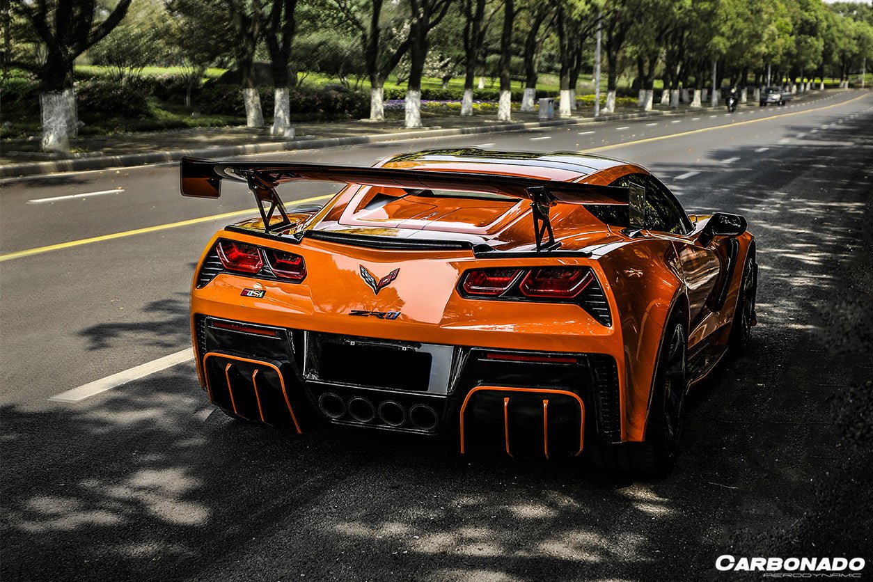 2013 - 2019 Corvette C7 Z51 Z06 Grandsport AR Style Carbon Fiber Trunk Spoiler