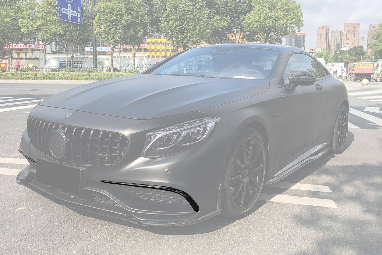 2014-2017 Mercedes Benz C217 S63/S65 AMG Coupe OE Style Carbon Front Bumper Canards - Carbonado