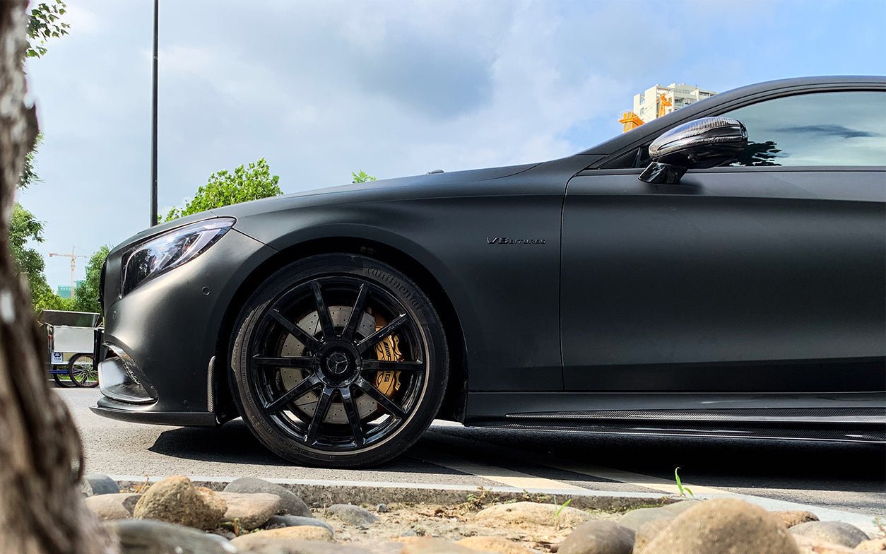 2014 - 2021 Mercedes Benz C217 S63/S65 AMG Coupe Carbon Fiber Side Skirts Extension