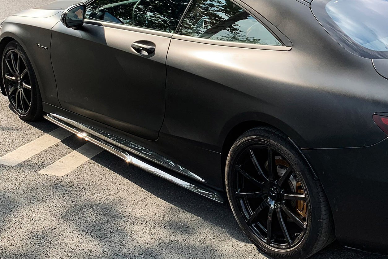 2014 - 2021 Mercedes Benz C217 S63/S65 AMG Coupe BKSS Style Carbon Fiber Side Skirts