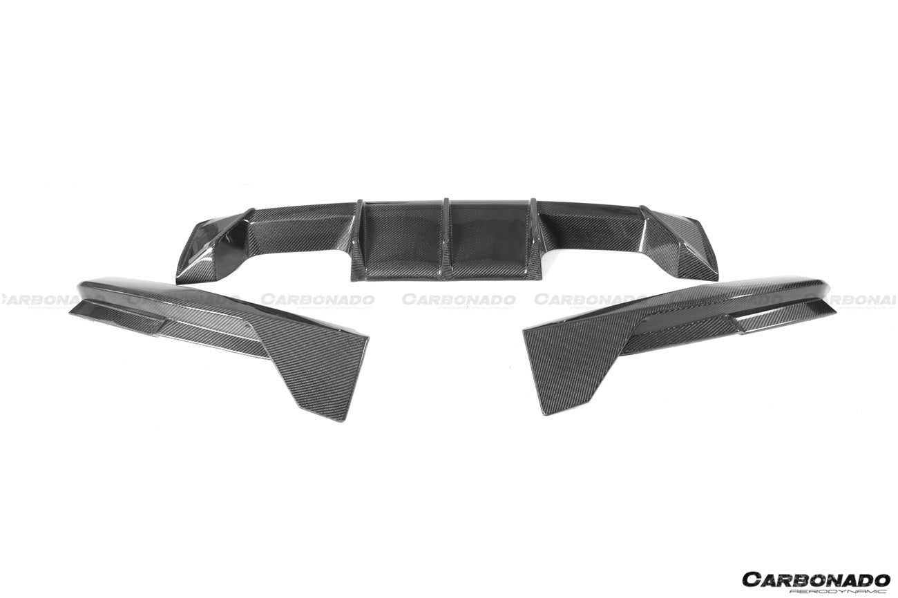 2021-2025 BMW M3 G80 MP Style Carbon Fiber Quad Rear Lip with Winglets