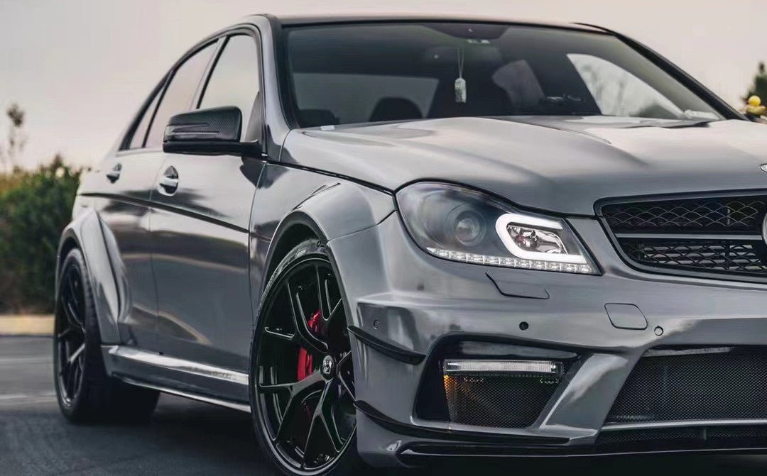 2012 - 2014 Mercedes Benz W204 C63 AMG Sedan BKSS Style Wide Full Body Kit