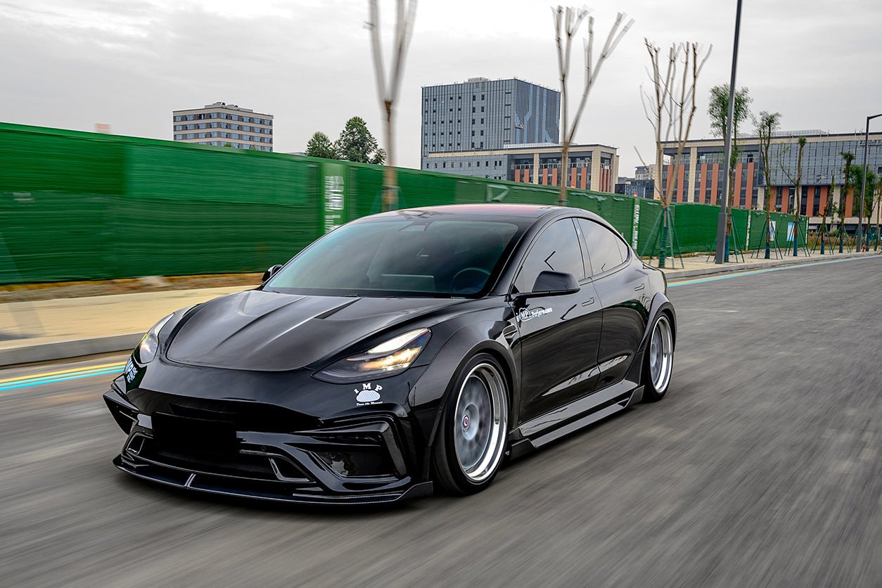 2021 - 2025 Tesla Model 3 IMP Performance Partial Carbon Fiber Full Body Kit
