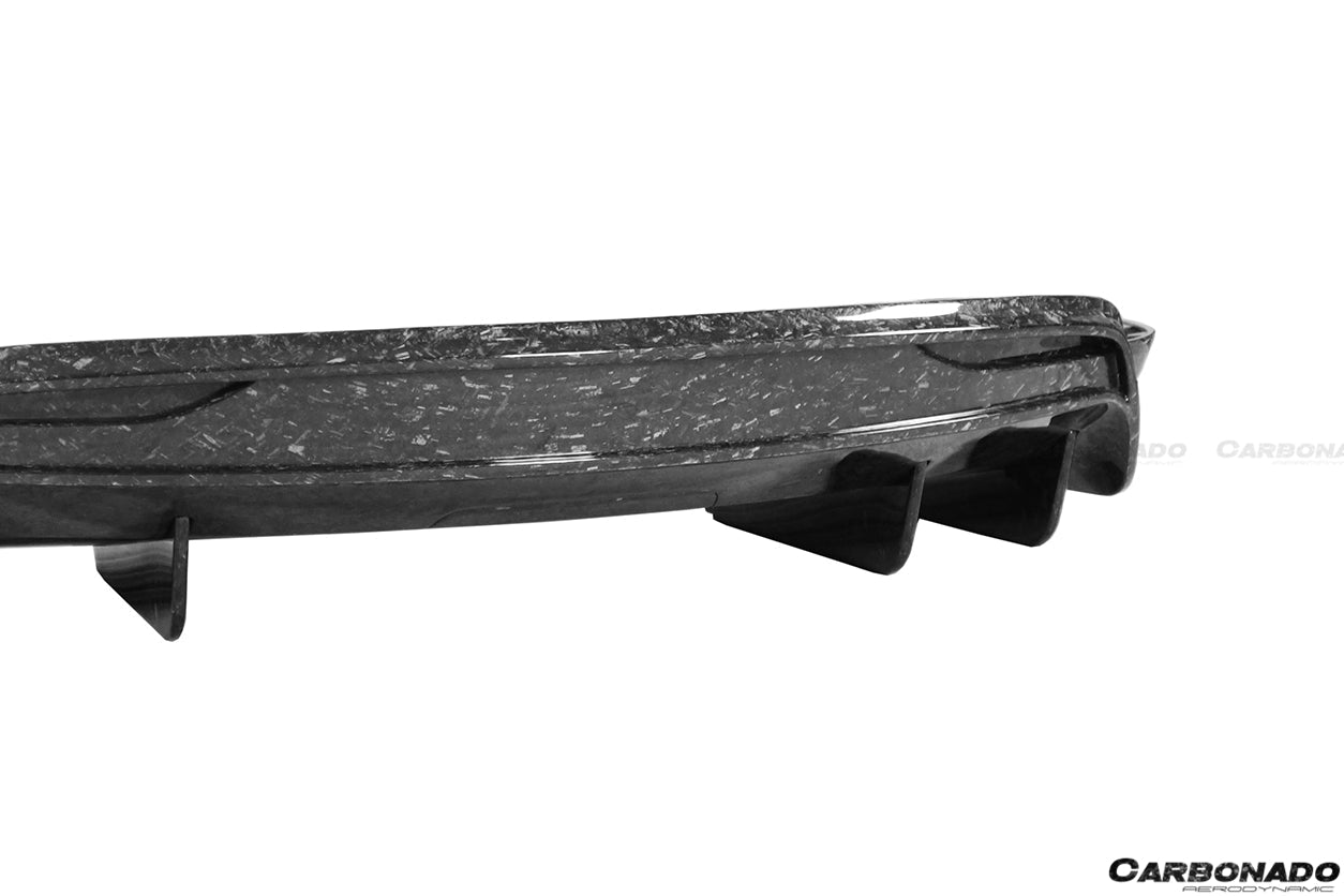 2019 - 2021 Tesla Model X SUV RZS Style Carbon Fiber Rear Diffuser