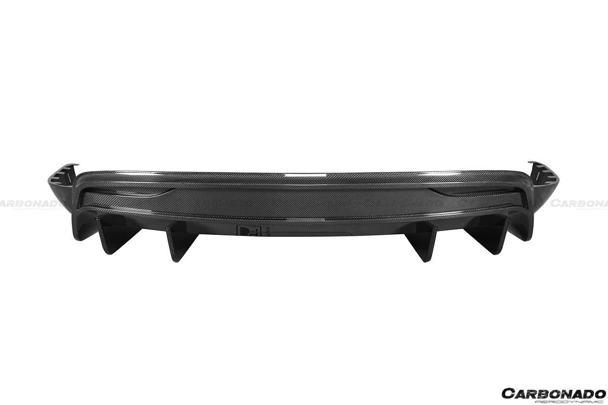 2019 - 2021 Tesla Model X SUV RZS Style Carbon Fiber Rear Diffuser