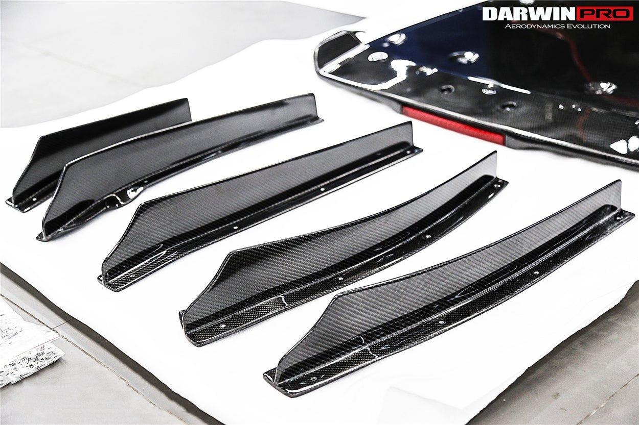 2012 - 2022 Nissan GTR R35 DBA & EBA BKSS Style Carbon Fiber Rear Diffuser Canards