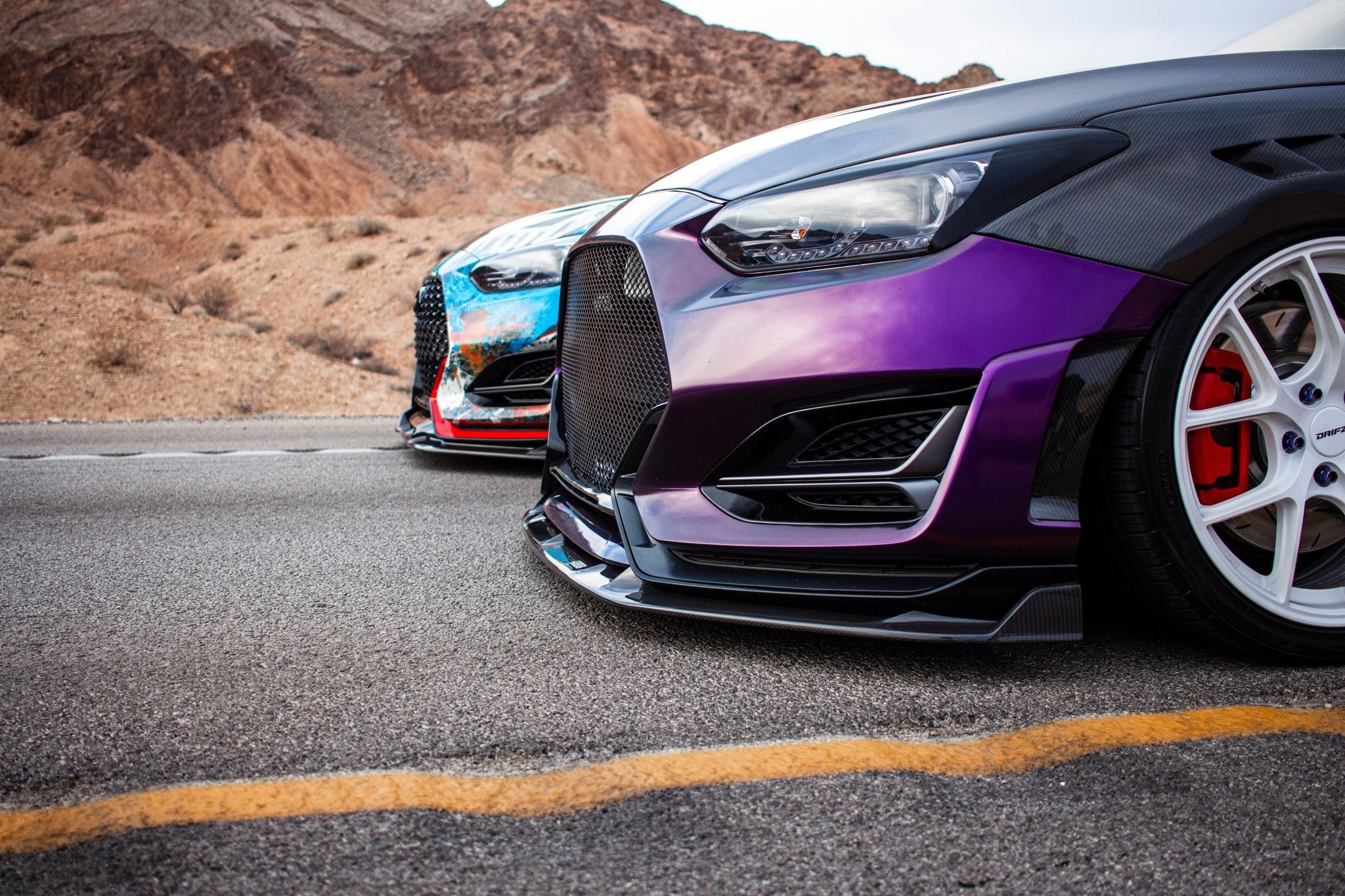 Adro Hyundai Veloster N Carbon Fiber Front Lip V2 (Type A)