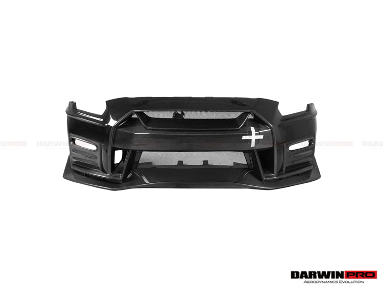 2017 - 2022 Nissan GTR R35 EBA NSM Style Partial Carbon Fiber Front Bumper