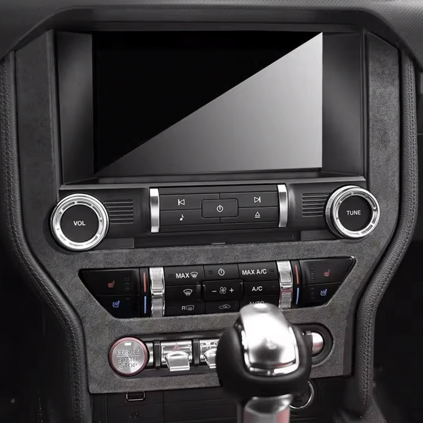 Ford Mustang Alcantara Suede Leather Navigation Panel Sticker 2015-23