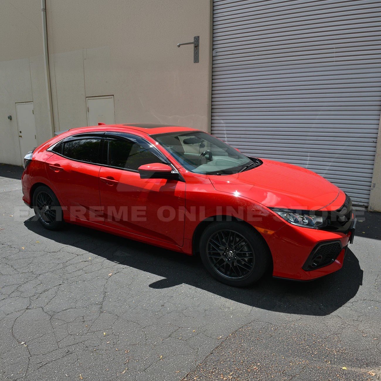 Honda Civic Hatchback FK7 Mugen Style Primer Black Rear Roof Spoiler 2016-2021