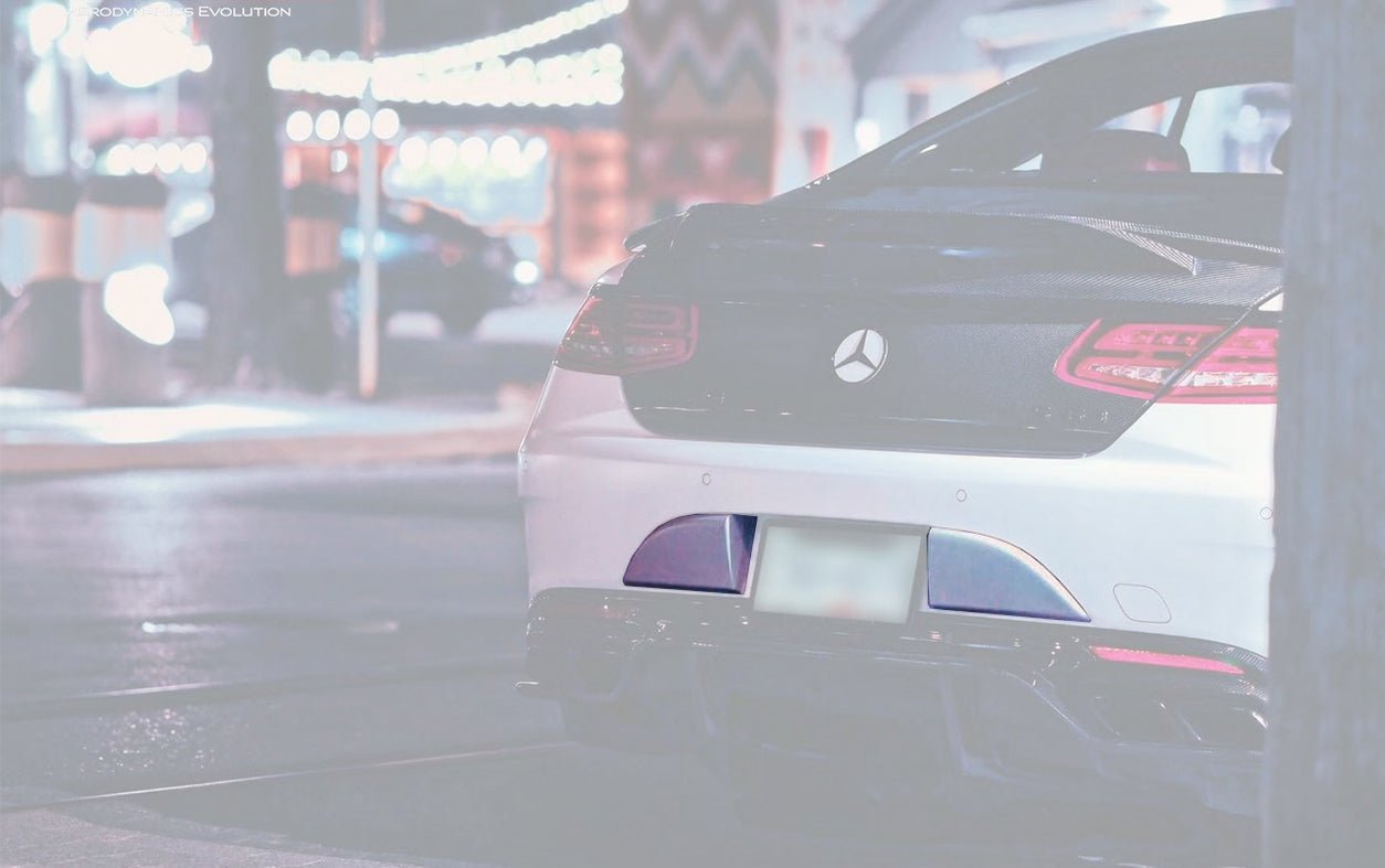 2014 - 2021 Mercedes Benz C217 S63/S65 AMG Coupe Carbon Fiber Rear Bumper Caps