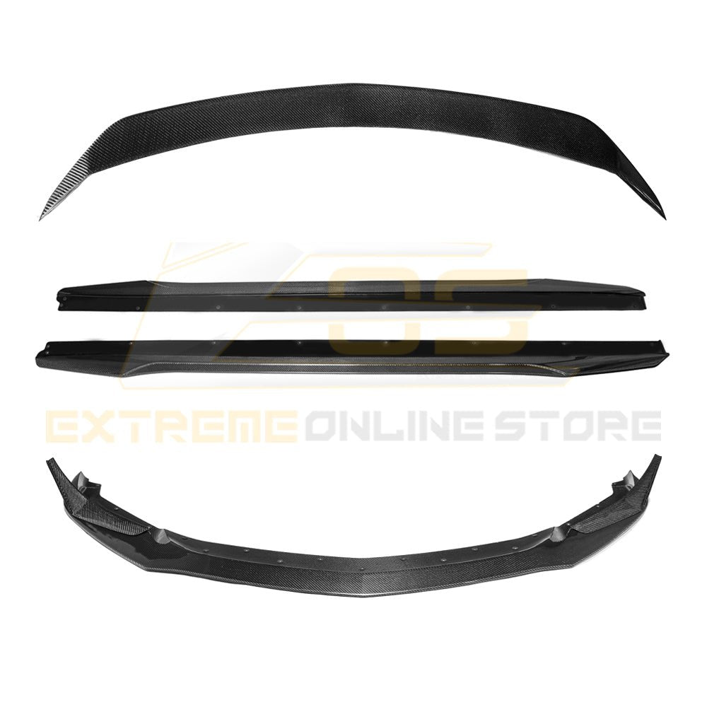 Cadillac CT5 CT5-V Blackwing Style Carbon Fiber Full Aero Kit Front Lip Side Skirts Spoiler 2020-2024
