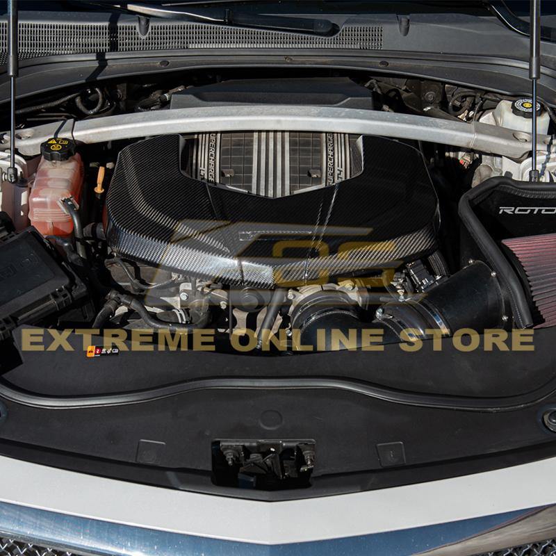 2016-Up Cadillac CTS-V Carbon Fiber Front Engine Cover - Extreme Online Store