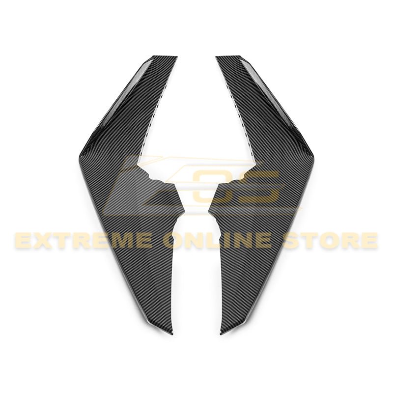 Chevrolet Camaro 6th Gen SS Style Black Carbon Front Bumper Side Canards 2016-2018