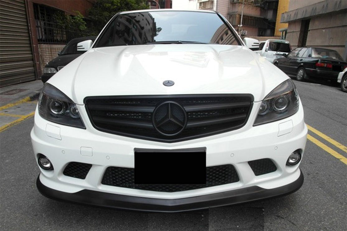 2008 - 2011 Mercedes Benz W204 C63 AMG AK Style Carbon Fiber Front Lip