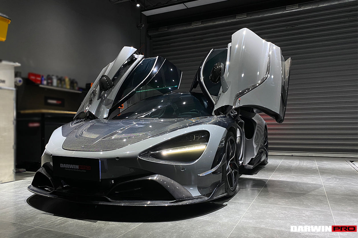 2017 - 2021 McLaren 720s Se²NWB Style Carbon Fiber Front Bumper Canards