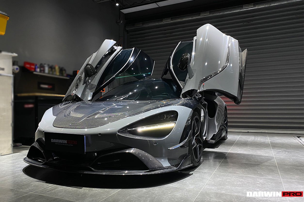 2017 - 2021 McLaren 720S Se²NWB Style Carbon Fiber Front Bumper Canards