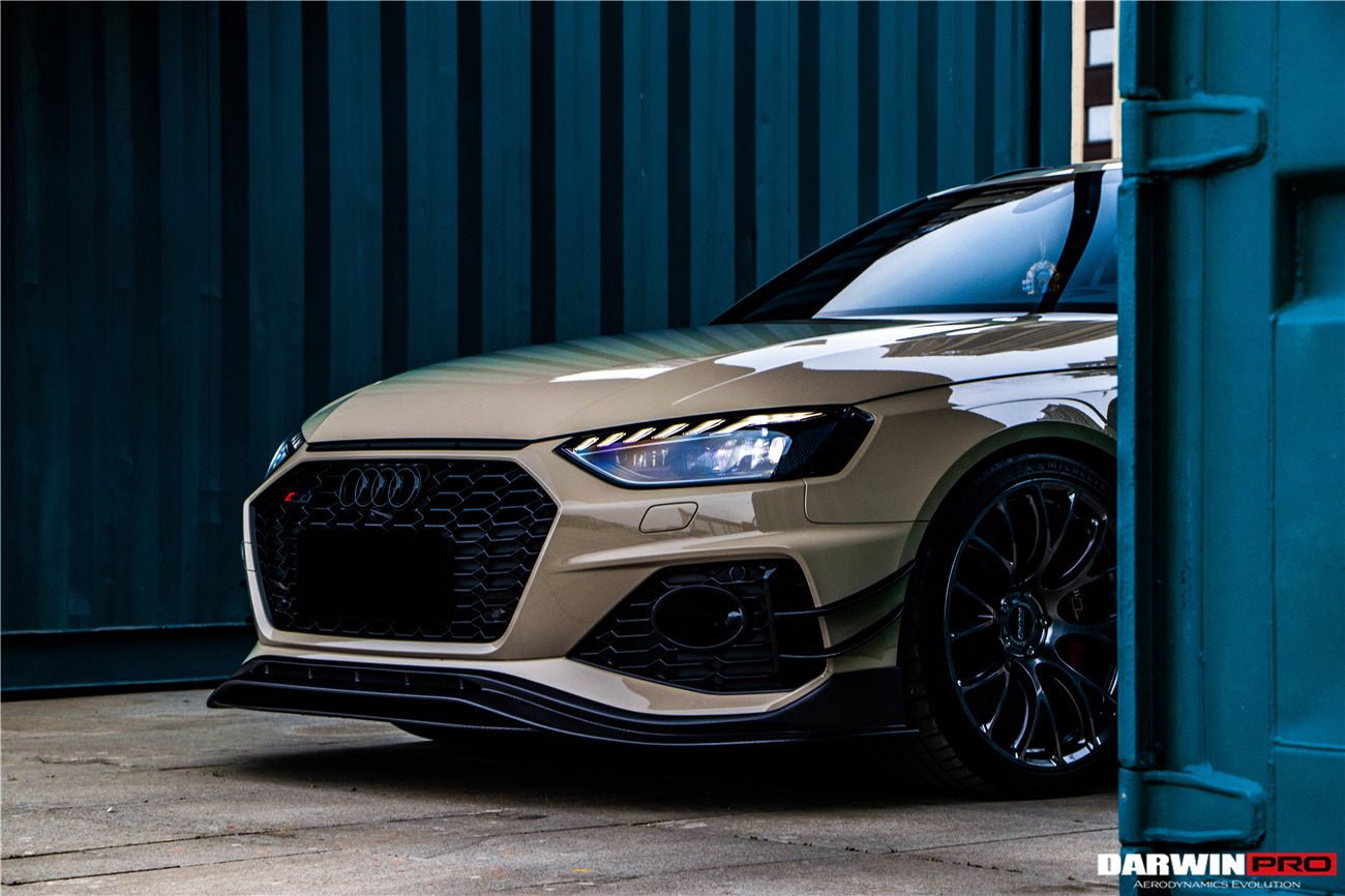 2020 - 2024 Audi RS4 B9.5 BKSS Style Carbon Fiber Front Bumper Canards