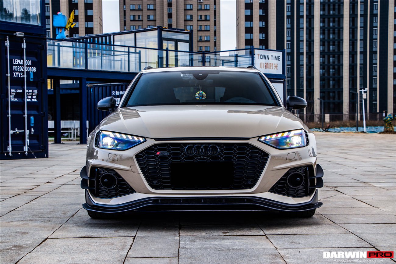 2020 - 2024 Audi RS4 B9.5 BKSS Style Carbon Fiber Front Bumper Canards