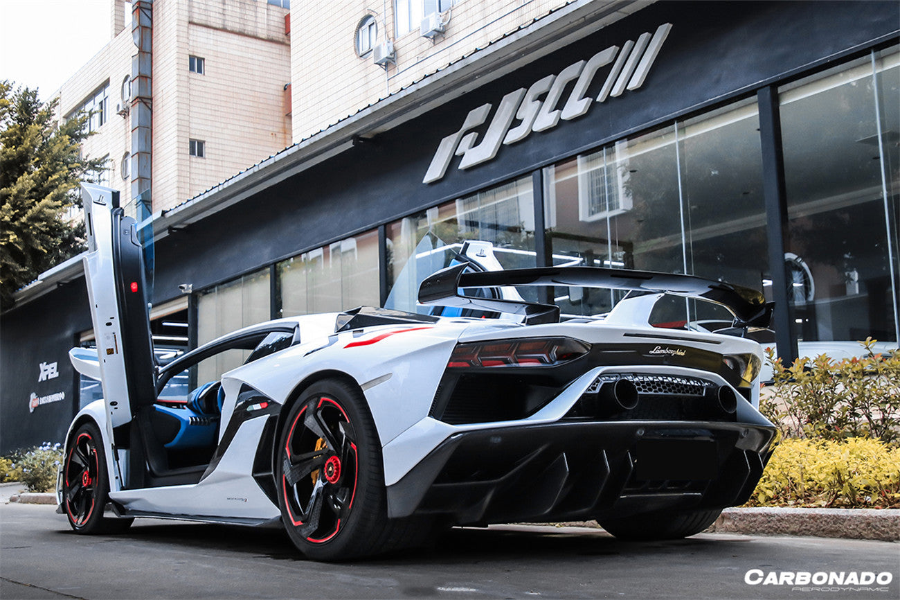 2011 - 2021 Lamborghini Aventador LP700 LP740 LP750 SVJ Coupe & Roadster SVJ Style Part DRY Carbon Fiber Engine Hood And Wing