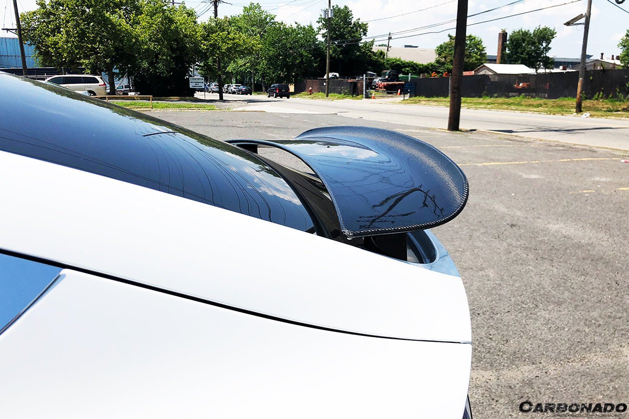 2016 - 2021 Tesla Model X SUV RZS Style Carbon Fiber Trunk Spoiler