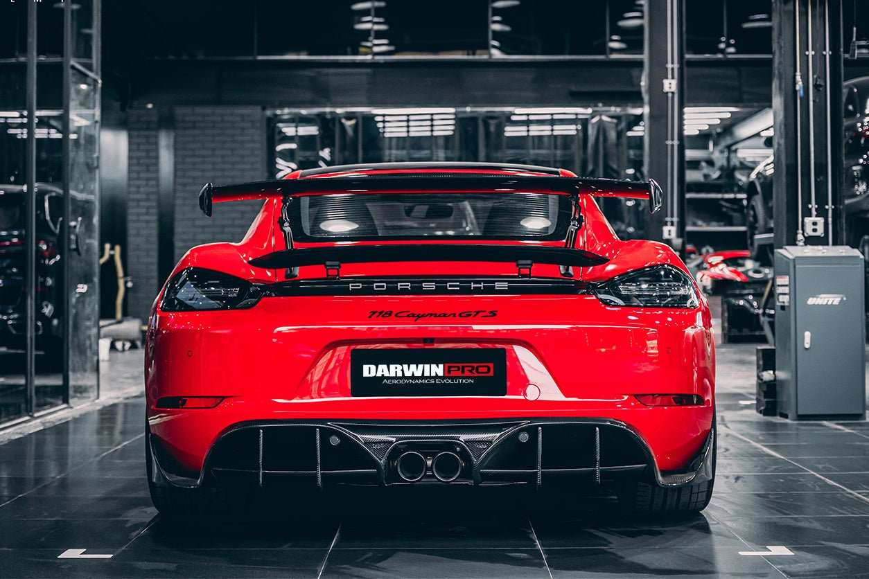 2016 - 2024 Porsche 718 Cayman & Boxster Stuttmate Carbon Fiber Rear Diffuser