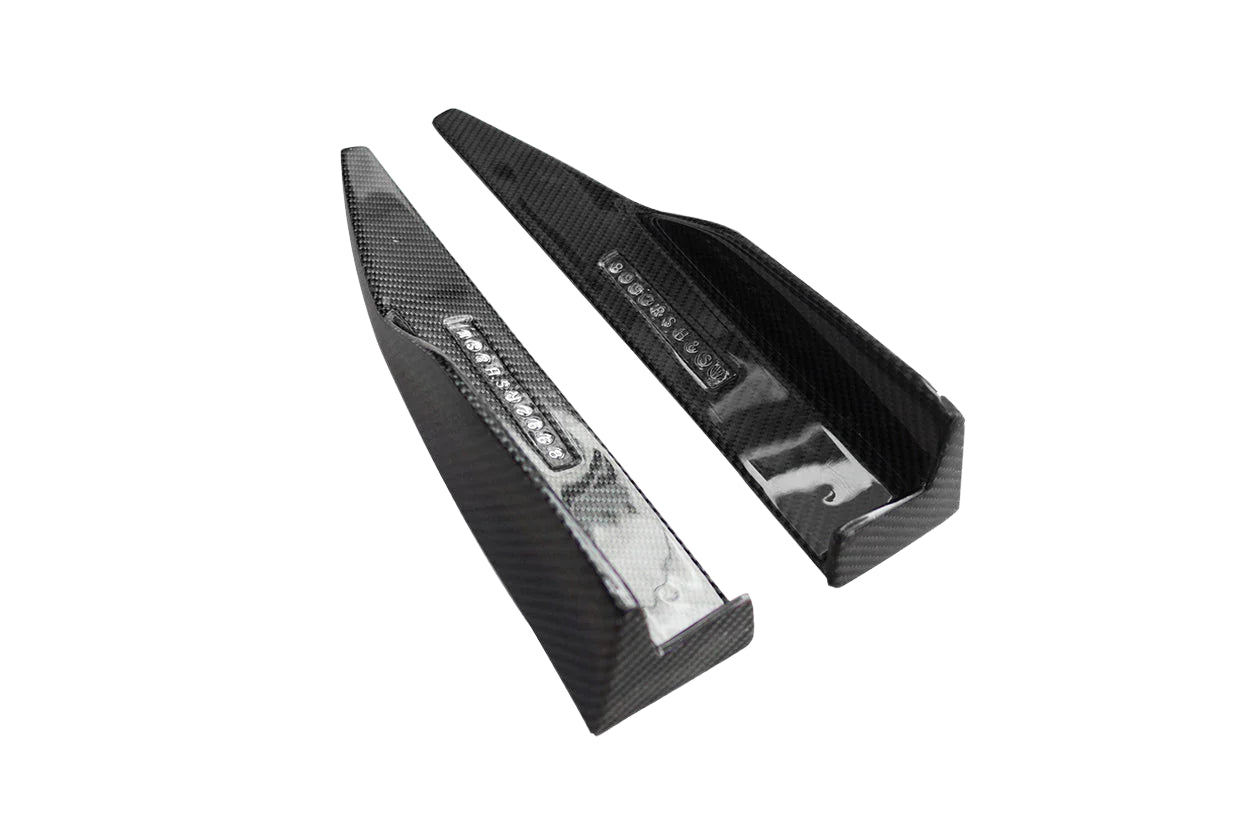 2015 - 2017 Ford Mustang Rsh Style Carbon Fiber Side Skirts Winglets