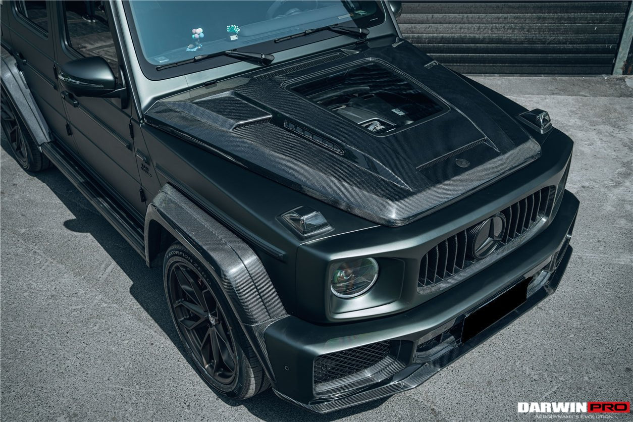 2019 - 2023 Mercedes Benz W464 G-Class G Wagon G500 & G550 & G63AMG IMP Performance Partial Carbon Fiber Hood